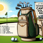 Top Reasons to Choose a Canvas Golf Bag for Your Next Game